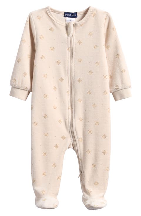 Print Velour Footie (Baby)