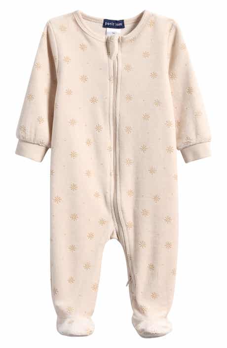 Petit Lem Print Velour Footie