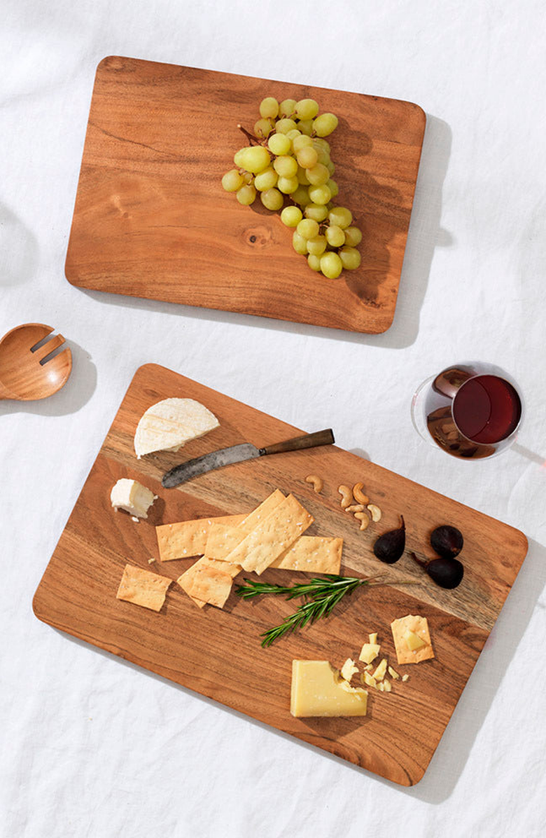 PUBLIC GOODS Acacia Wood Serving Board, Alternate, color, Acacia Wood