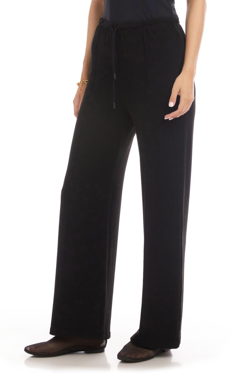 Karen Kane Drawstring Pintuck Sweatpants, Alternate, color, Black