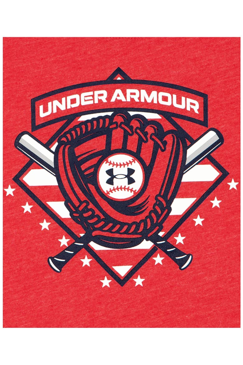 Kids' UA Baseball T-Shirt & Shorts Set, Alternate, color, RED