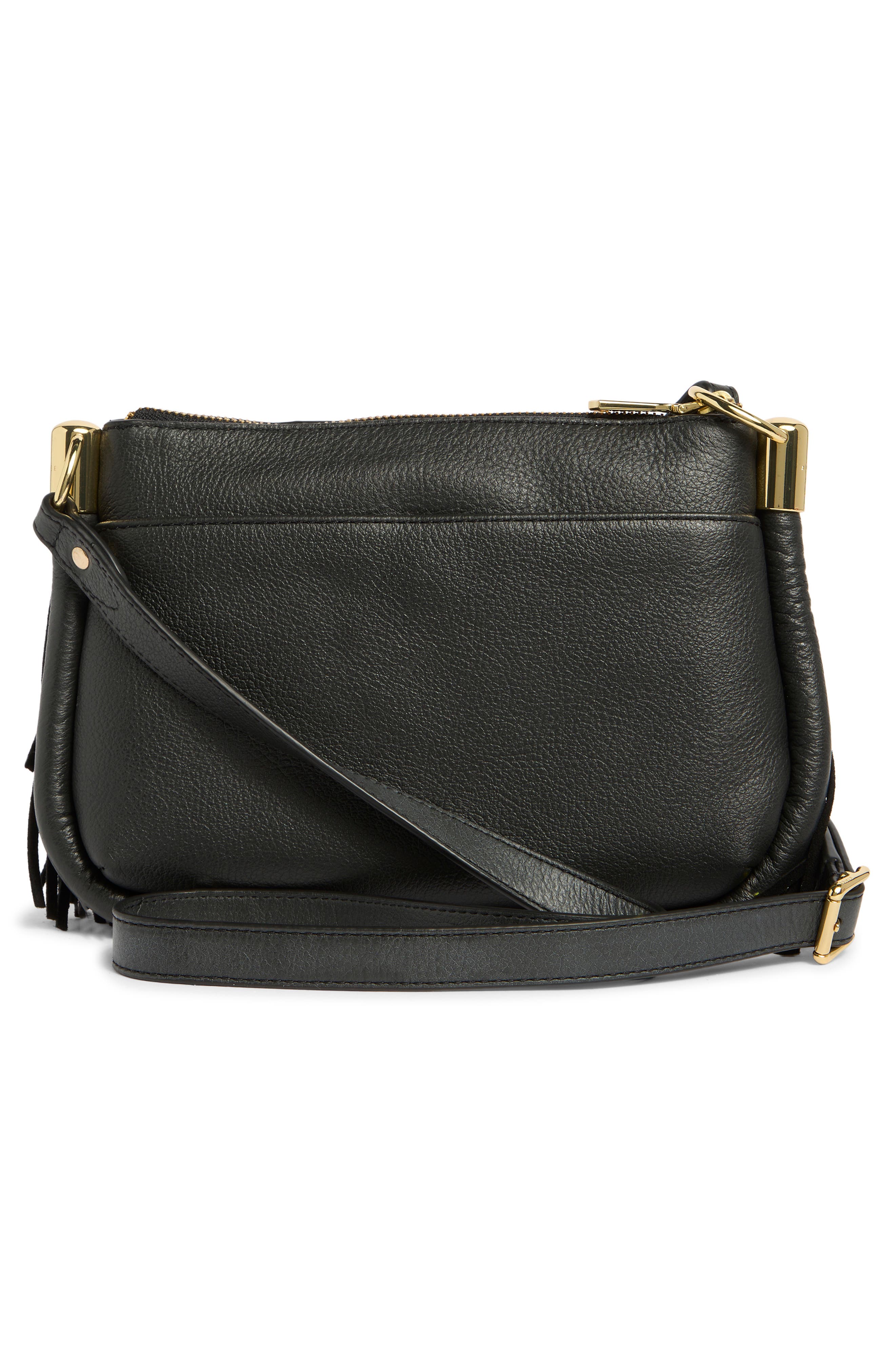 Soho Scene Vintage Crossbody Bag, Alternate, color, BLACK FRINGE