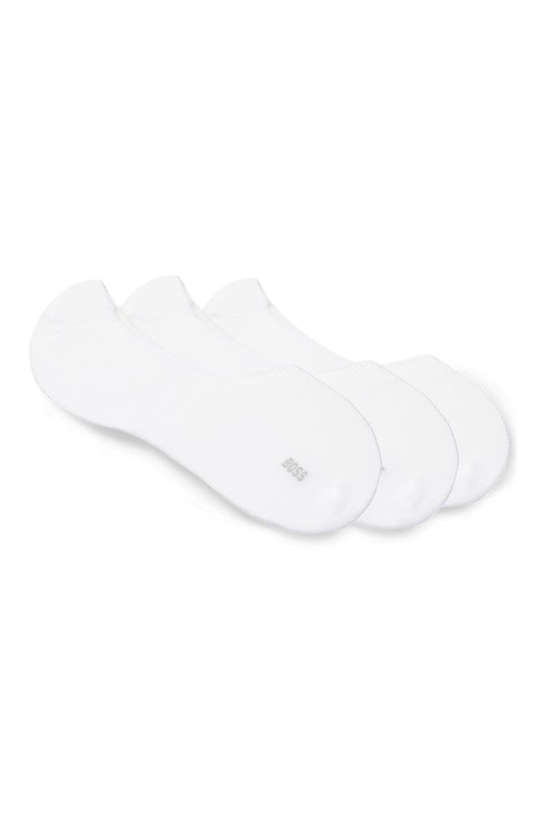 3-Pack Logo No-Show Socks, Main, color, WHT