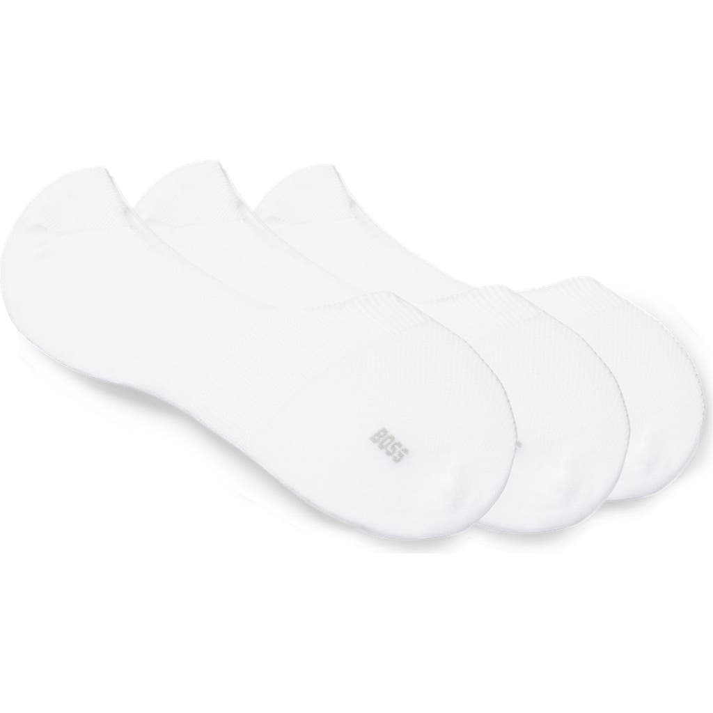 Hugo Boss Boss 3-pack Logo No-show Socks In White