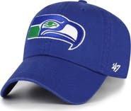 '47 Men's '47  Royal Seattle Seahawks Clean Up Throwback Adjustable Hat