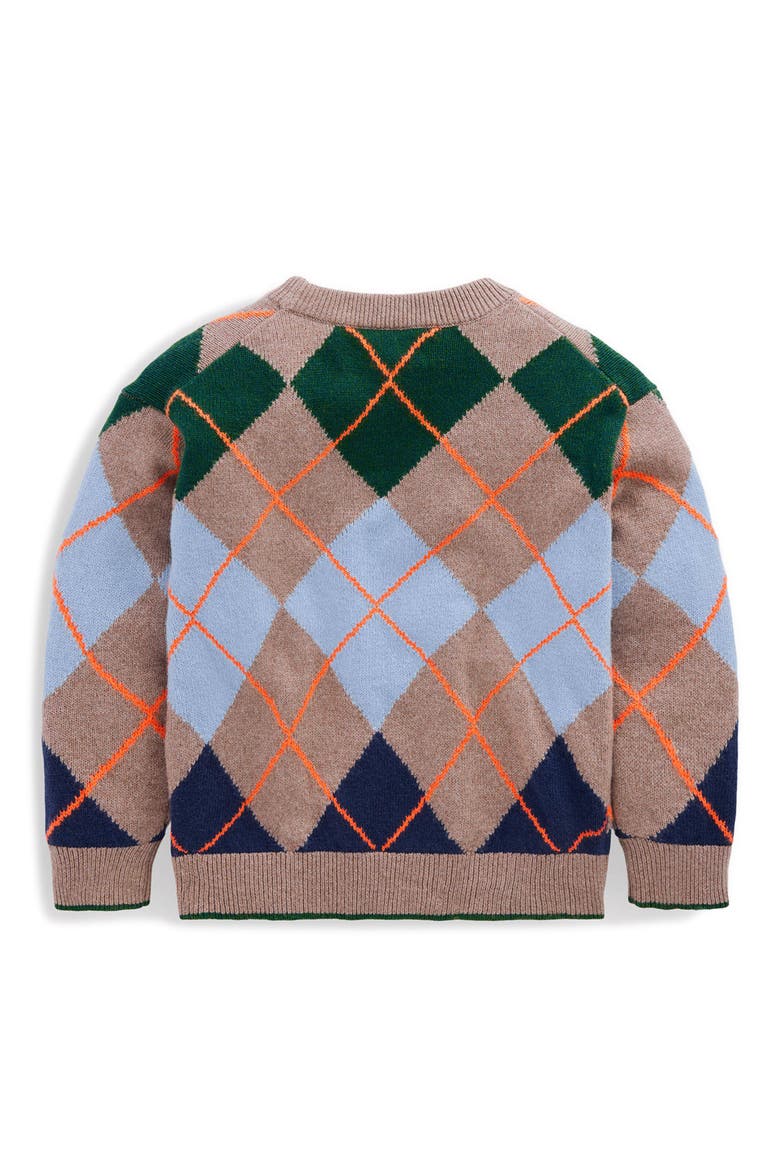 Kids' Argyle Sweater, Alternate, color, STONE MELANGE