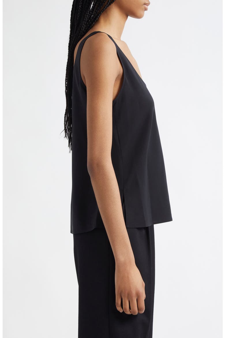 Bias Stretch Silk Tank, Alternate, color, BLACK