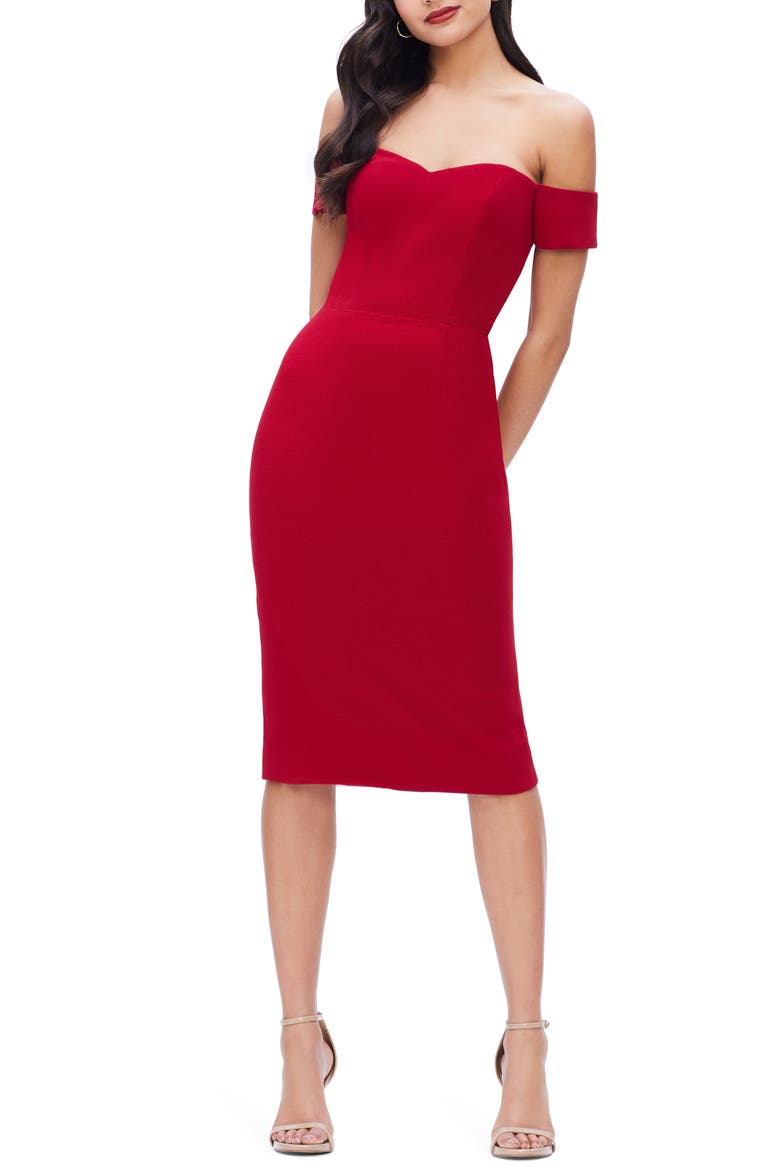 Bailey Off the Shoulder Body-Con Dress video