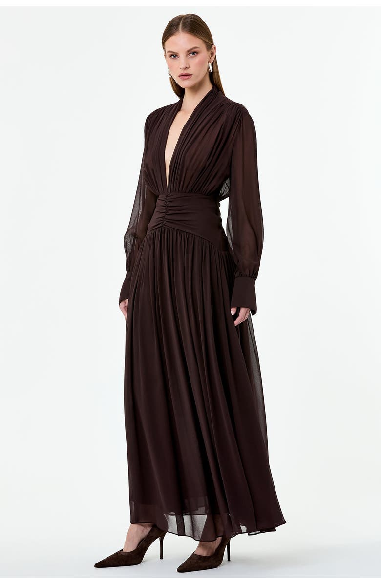 NICHOLAS Jocelyn Dress, Alternate, color, Cacao