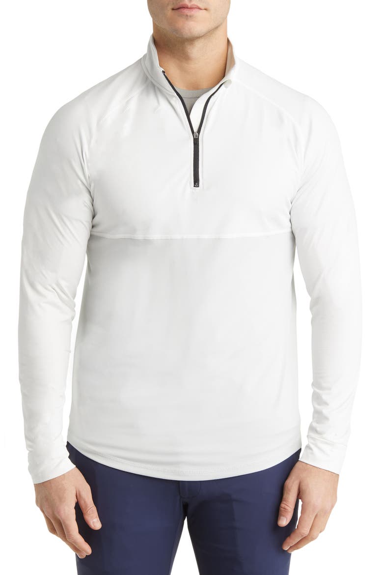 Liam Quarter Zip Pullover, Main, color, WHITE-GLACIER