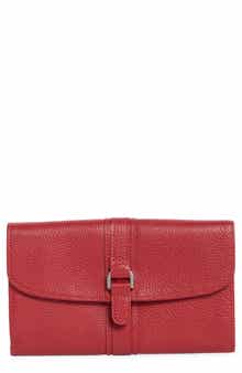 Longchamp Buckle Leather Wallet