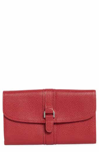 Longchamp Buckle Leather Wallet