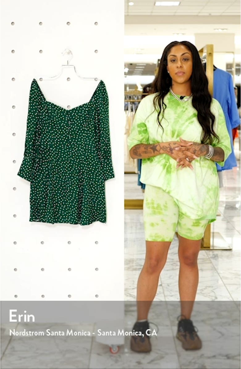 Lumiere Dot Print Button Front Minidress, sales video thumbnail