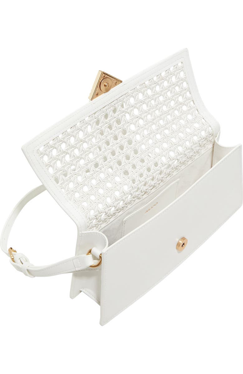 ALDO Zenith Faux Leather Shoulder Bag, Alternate, color, Open White