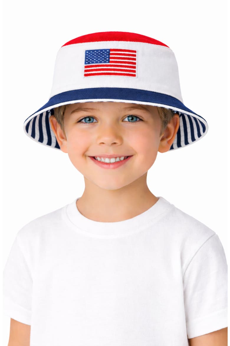 American Flag Bucket Hat, Alternate, color, Red/White/Blue