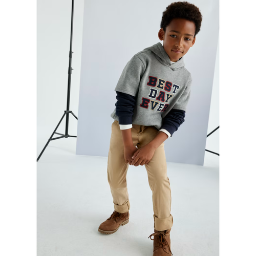 Mayoral Button-fastening Chinos In Brown