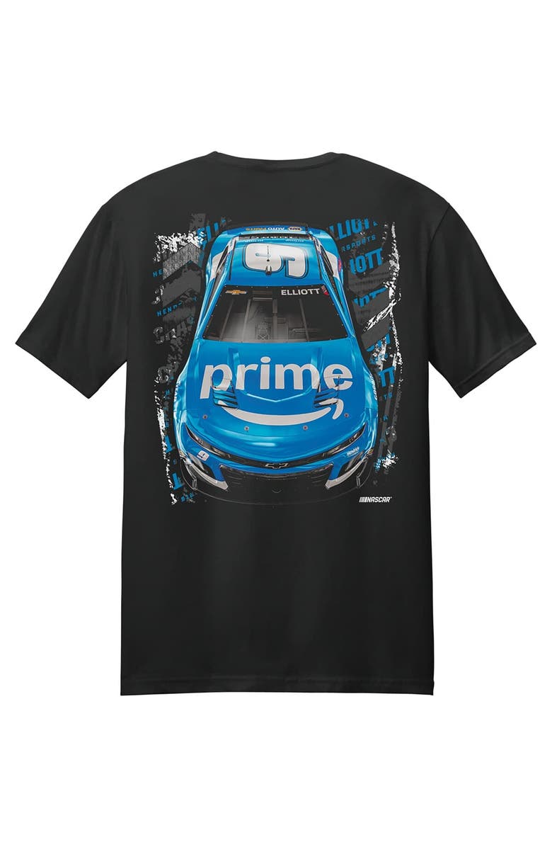 HENDRICK MOTORSPORTS TEAM COLLECTION Men's Hendrick Motorsports Team Collection Black Chase Elliott Amazon Prime Car T-Shirt, Alternate, color, Black
