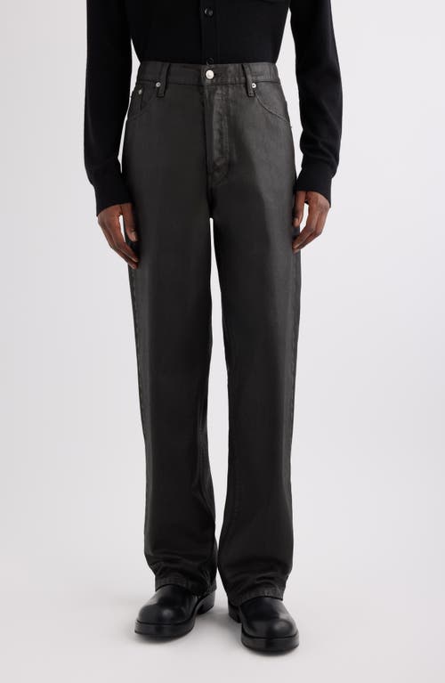 Dries Van Noten Pine Coated Jeans In Black