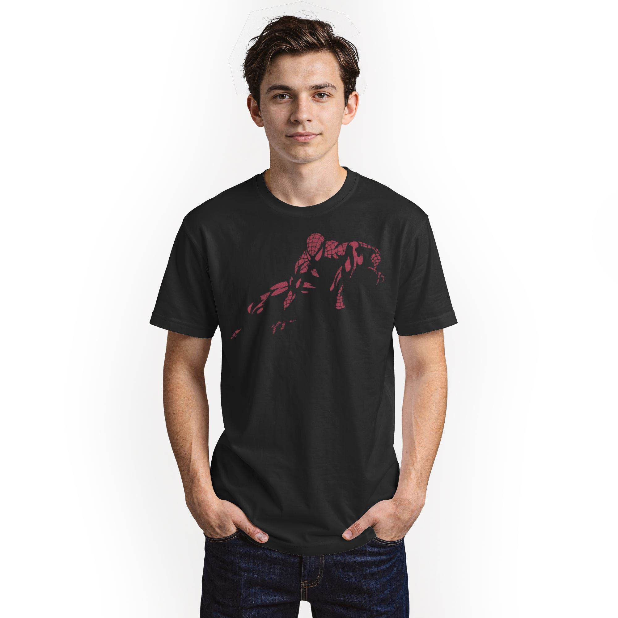 selected Black: Muted Red
