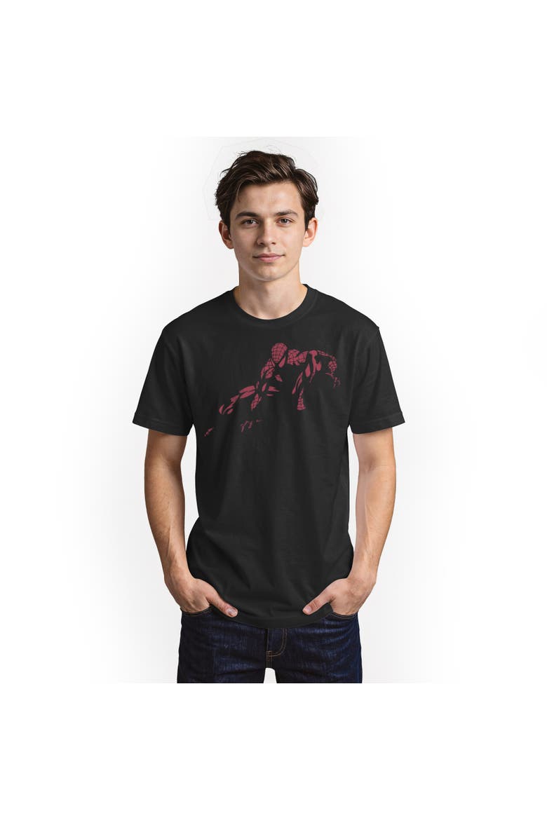 Men's Marvel Spider-Man Vintage Red Wraith Shadow Pose  Graphic T-Shirt, Main, color, Black: Muted Red