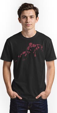Marvel: Spider-Man Mens Marvel Spider-Man Vintage Red Wraith Shadow Pose T Shirt