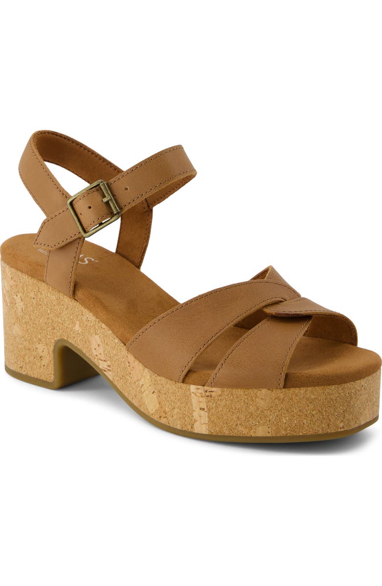 TOMS Isla Platform Sandal, Main, color, Brown