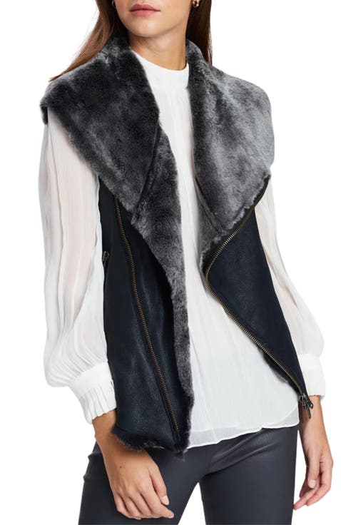 Nolita Shearling Drape Vest