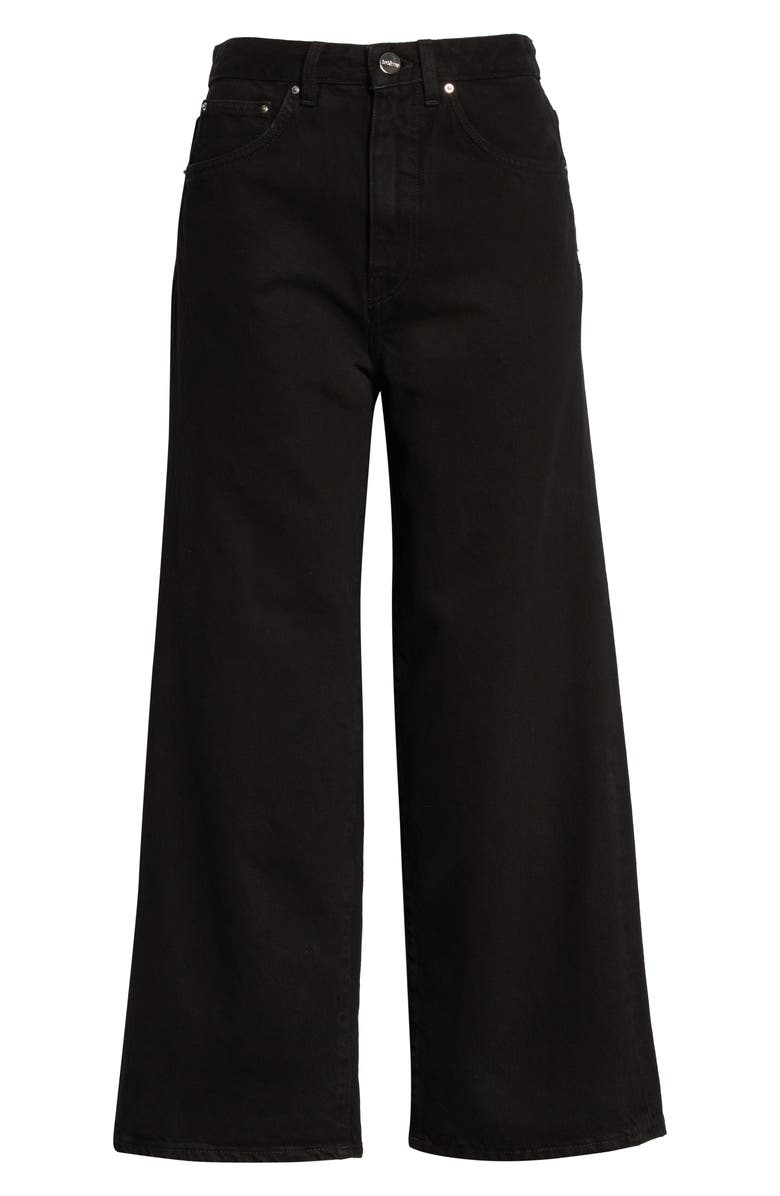 TOTEME Flair High Waist Flare Crop Jeans, Alternate, color, 