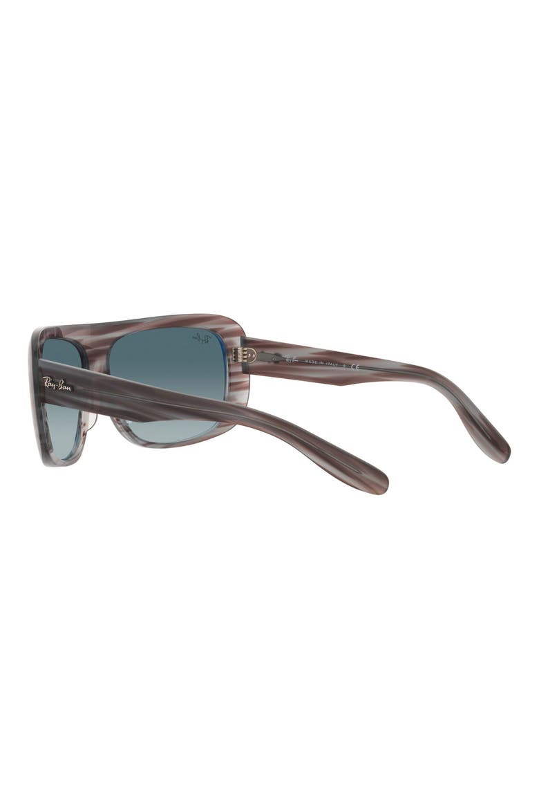 61mm Pillow Blair Evolution Shield Sunglasses, Alternate, color, STRIPED GREY / BLUE GREY