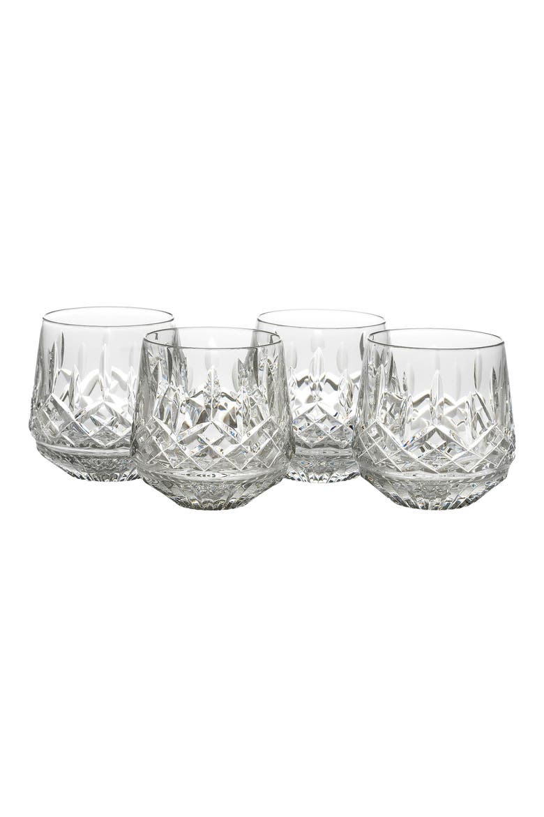 Lead Crystal Old Fashioned Glasses, Alternate, color, CLEAR