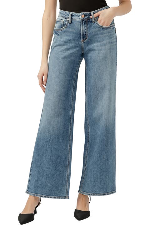 Suki Curvy Mid Rise Wide Leg Jeans