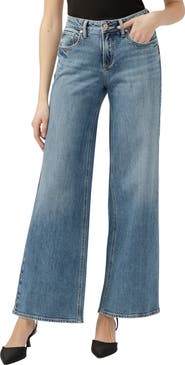 Silver Jeans Co. Suki Curvy Mid Rise Wide Leg Jeans