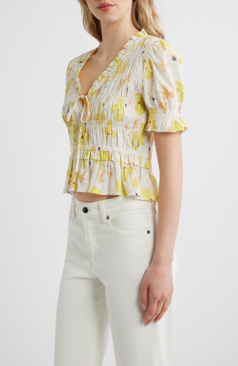 Rails Fontaine Floral Smocked Top, Alternate, color, 