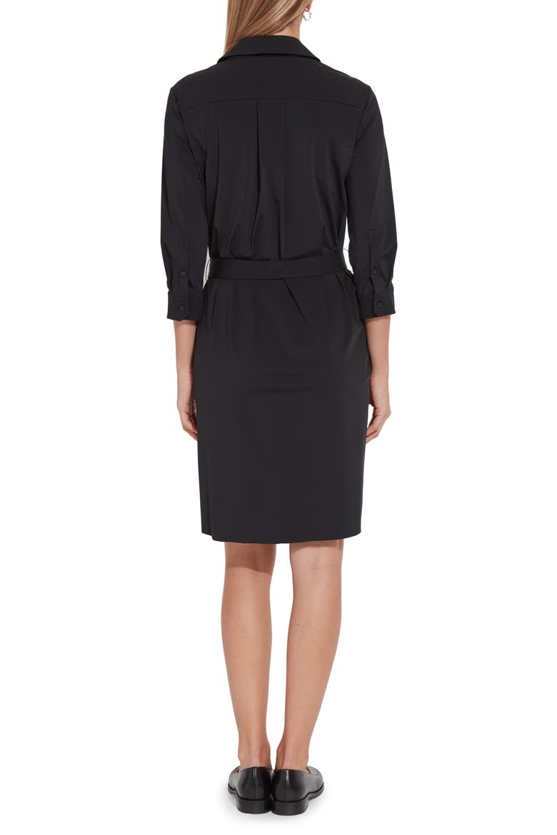 'Lyssentials Schiffer Shirtdress, Alternate, color, BLACK