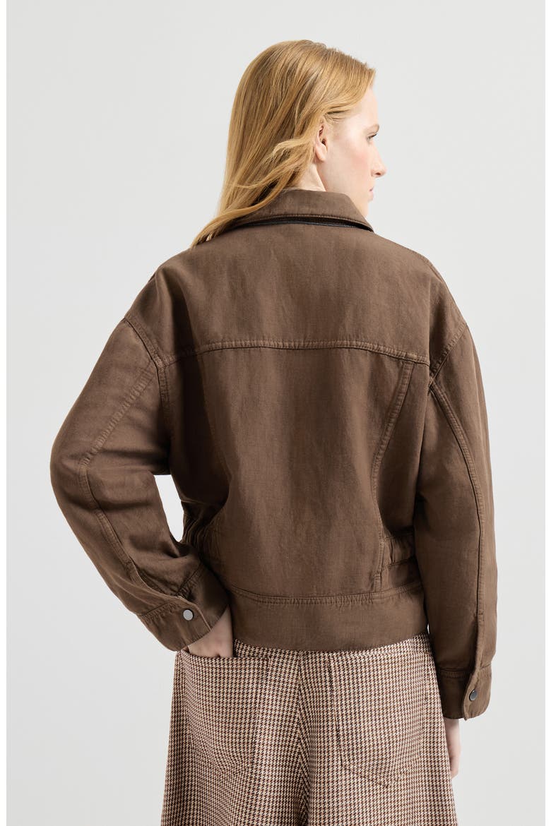 Garment-dyed cover outerwear jacket, Alternate, color, Cigar