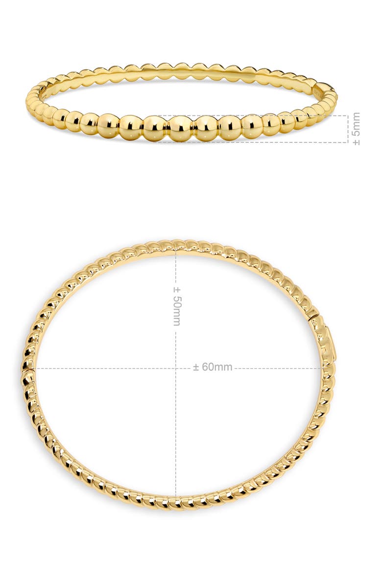 Beaded Ball Bangle Bracelet, Alternate, color, GOLD
