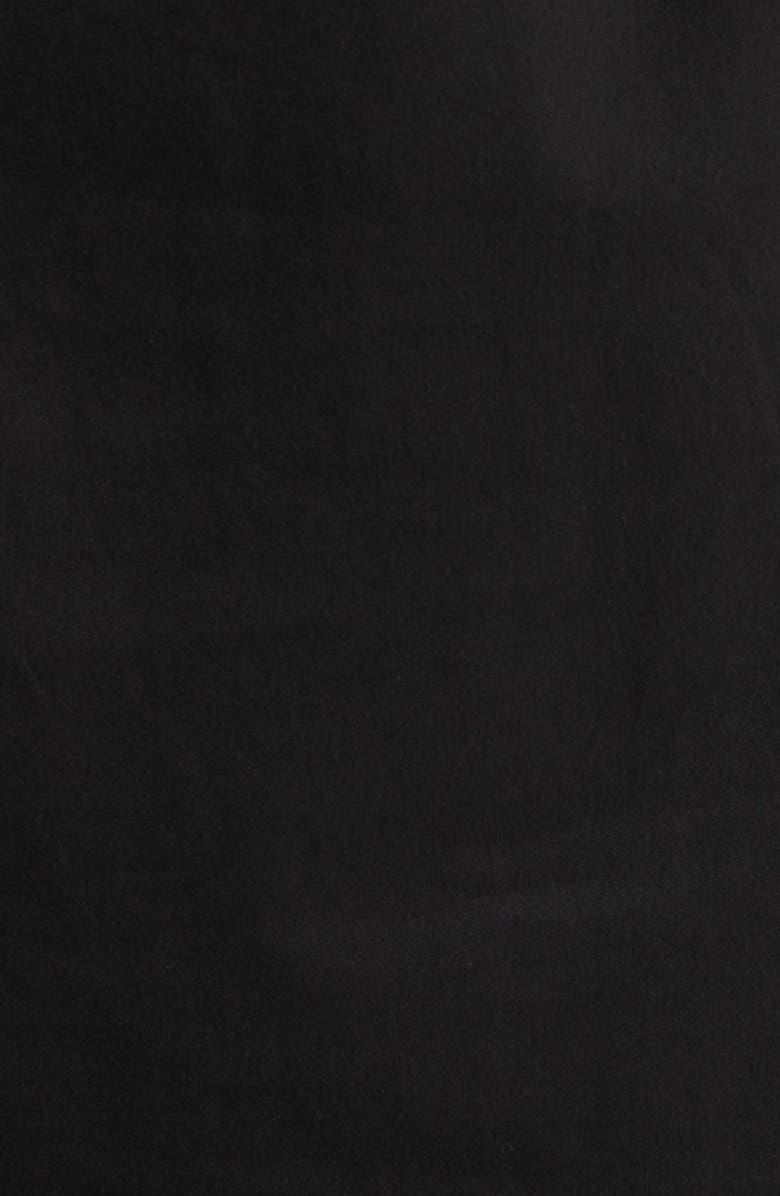 Universal Standard Carefree Long Sleeve Cotton Blend Twill Shirtdress, Alternate, color, Black