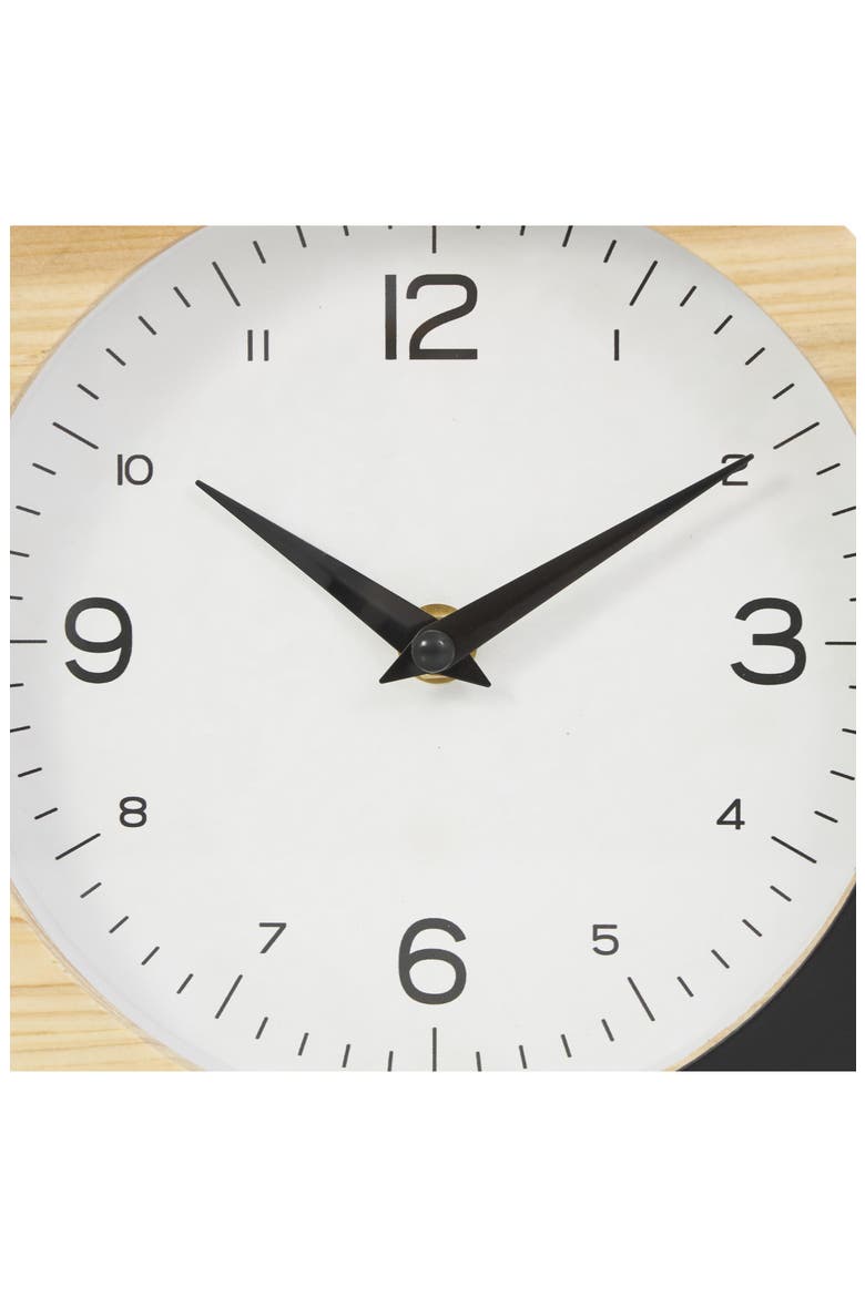 Modern Light Brown Wood Clock, Alternate, color, LIGHT BROWN