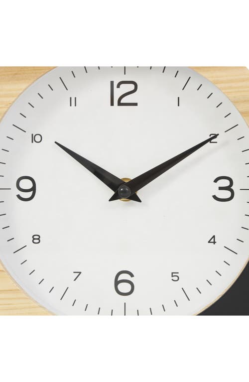 Vivian Lune Home Modern Light Brown Wood Clock In Light Brown