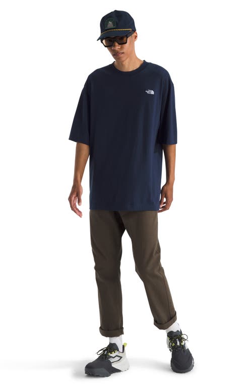 The North Face Essential Oversize Cotton T-shirt In Blue