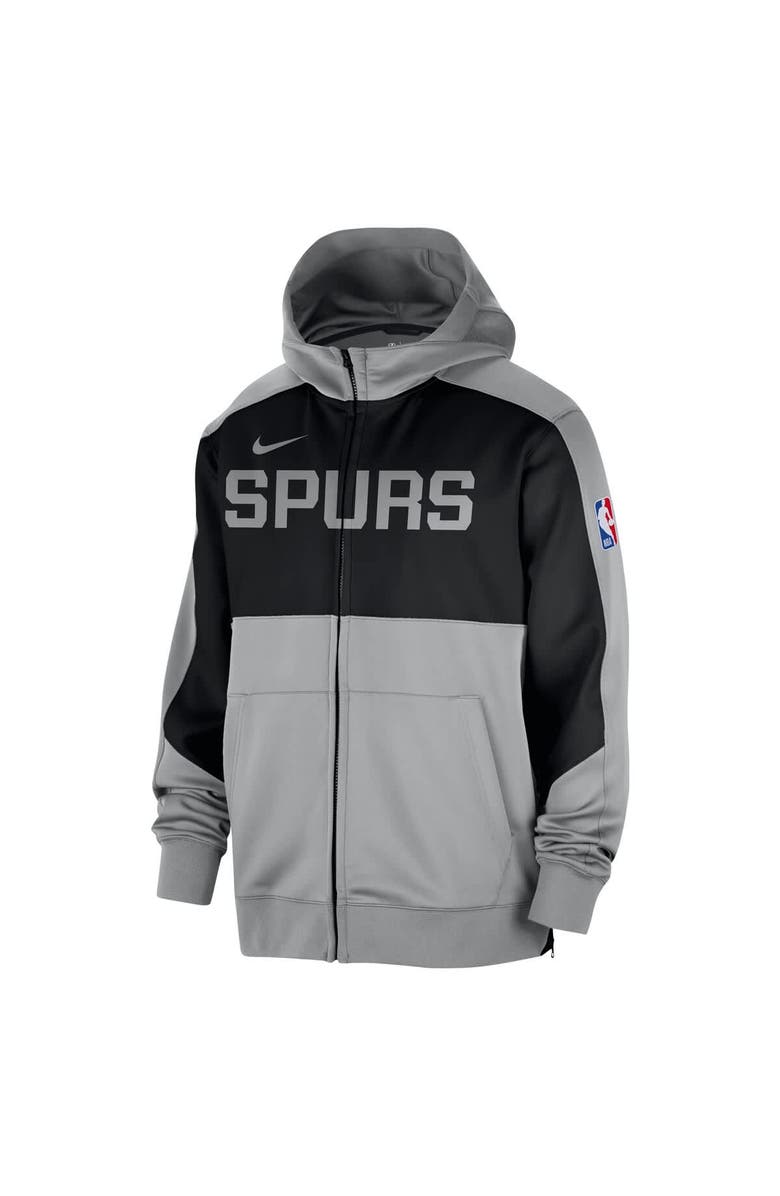 Nike Men's Nike Silver San Antonio Spurs Authentic On-Court Showtime Performance Full-Zip Hoodie, Alternate, color, Silver