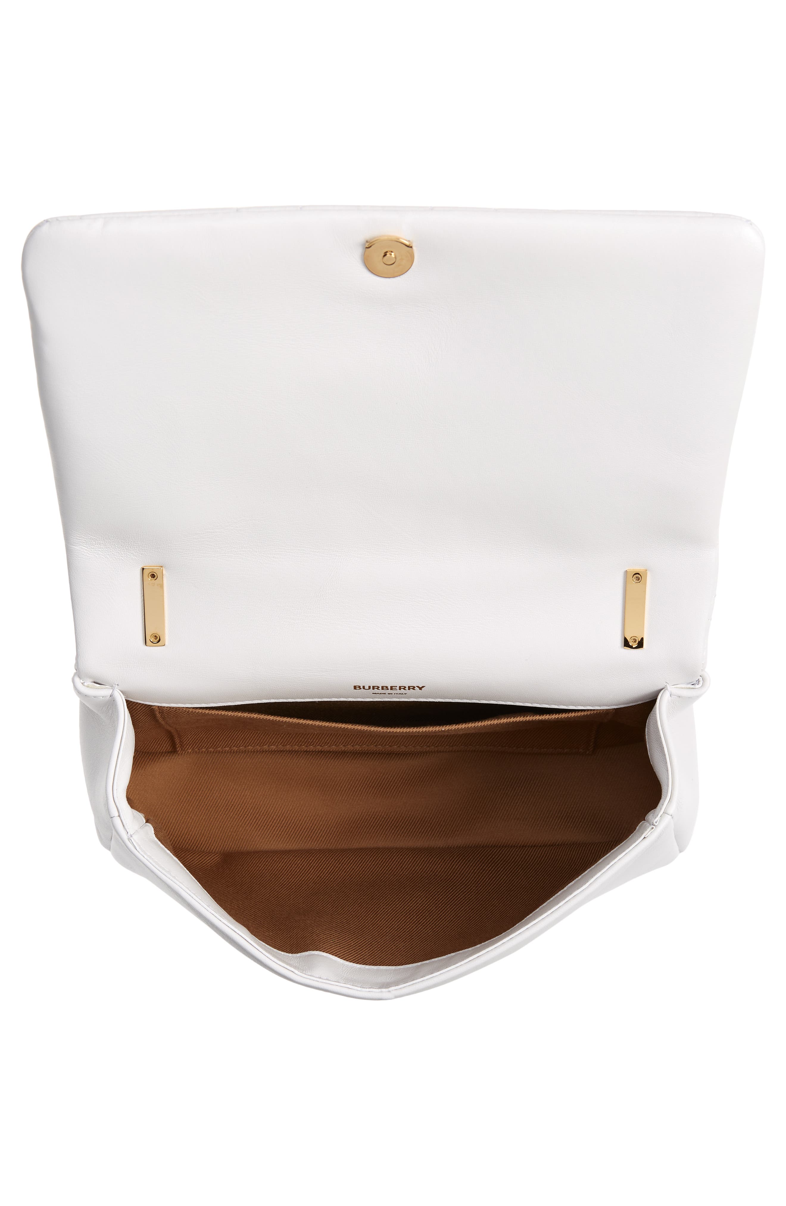 Burberry Small Lola TB Quilted Leather Shoulder Bag, Alternate, color, 