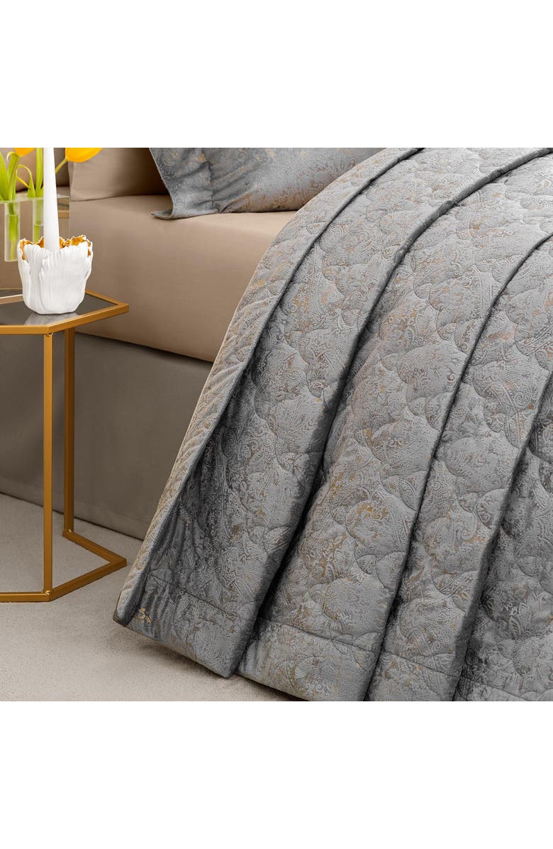 Togas Caselli Bedcover, Alternate, color, Grey