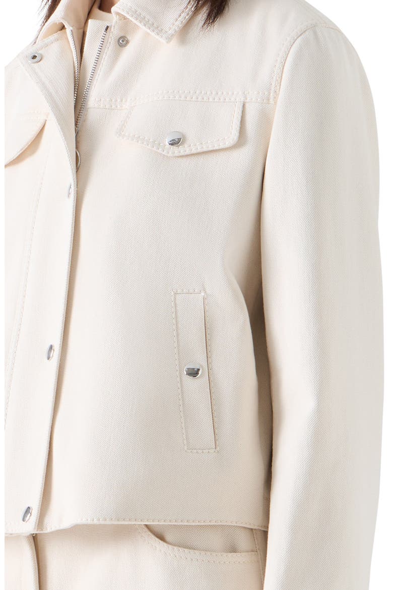 Washed Denim Utility Jacket, Alternate, color, IVORY
