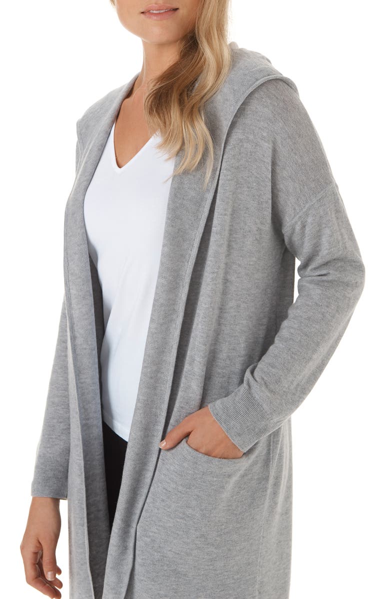 The White Company Wool & Cashmere Hooded Cardigan, Alternate, color,