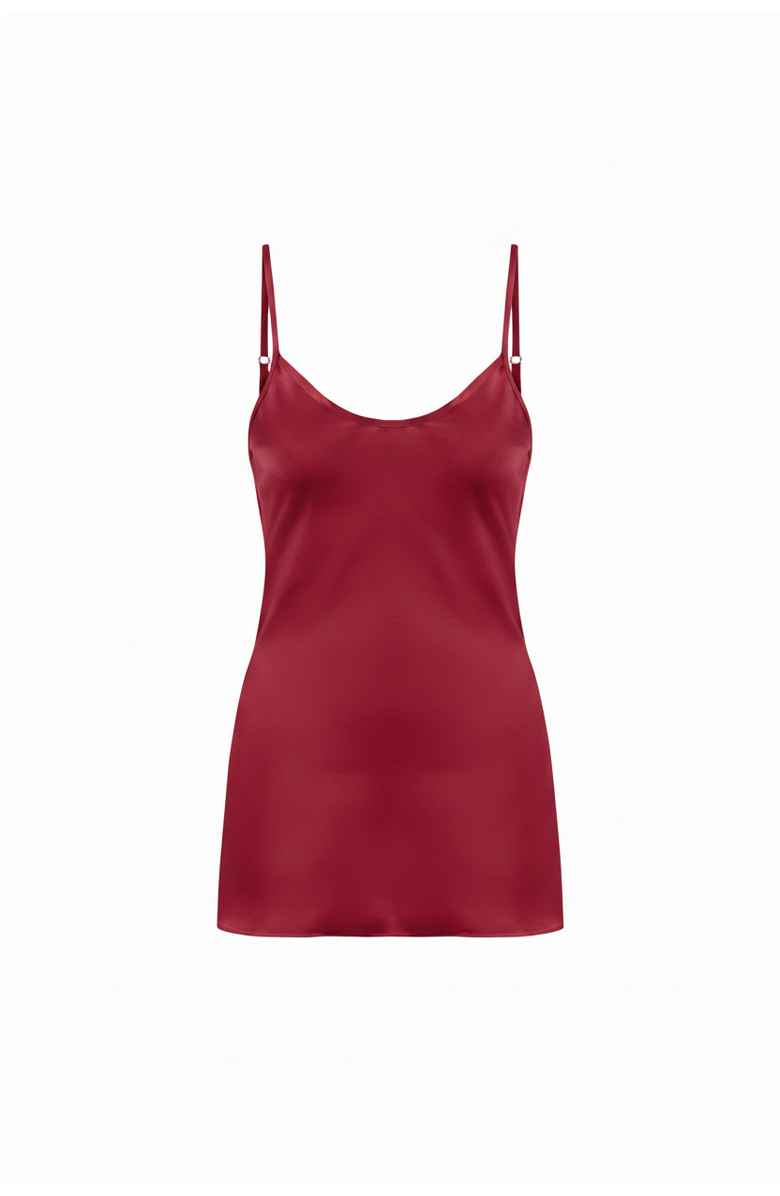 Mers Silk Luna Silk Halter Top - Luxurious Silk Pajama Halter Top, Main, color, Red