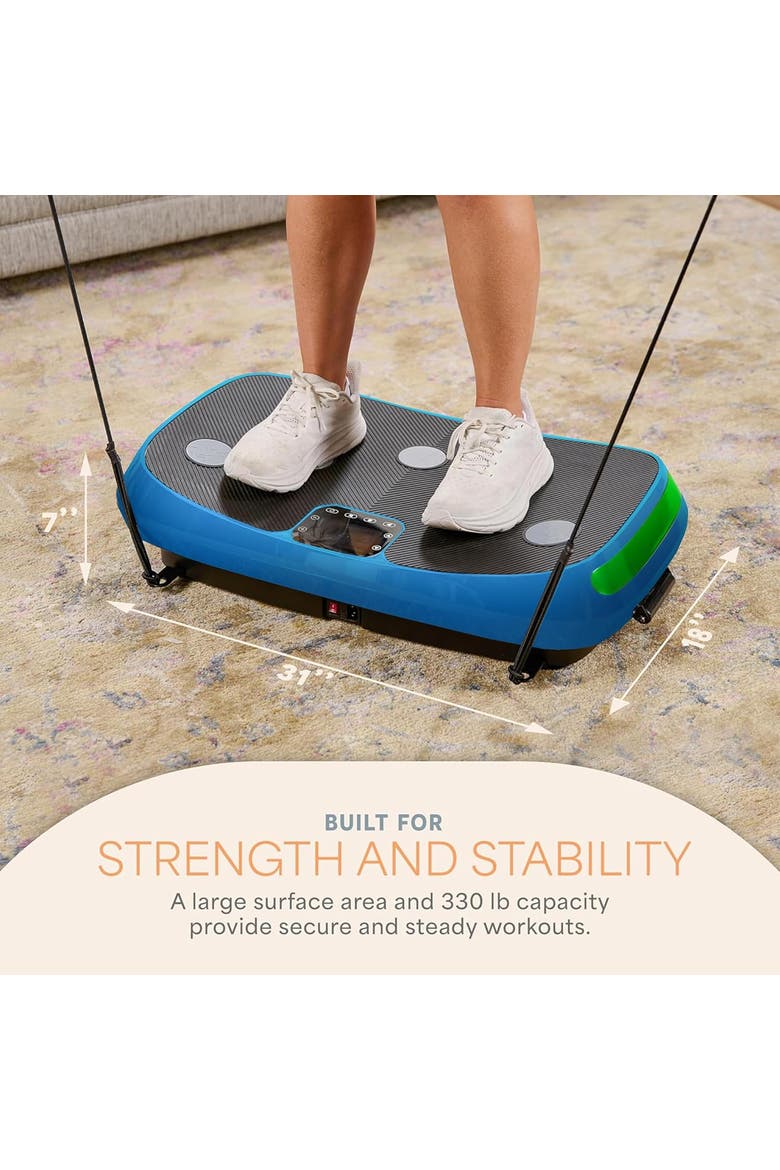 Rumblex 4D Vibration Plate Machine with Triple Motors for Fitness Weight Loss and Recovery, Alternate, color, Blue
