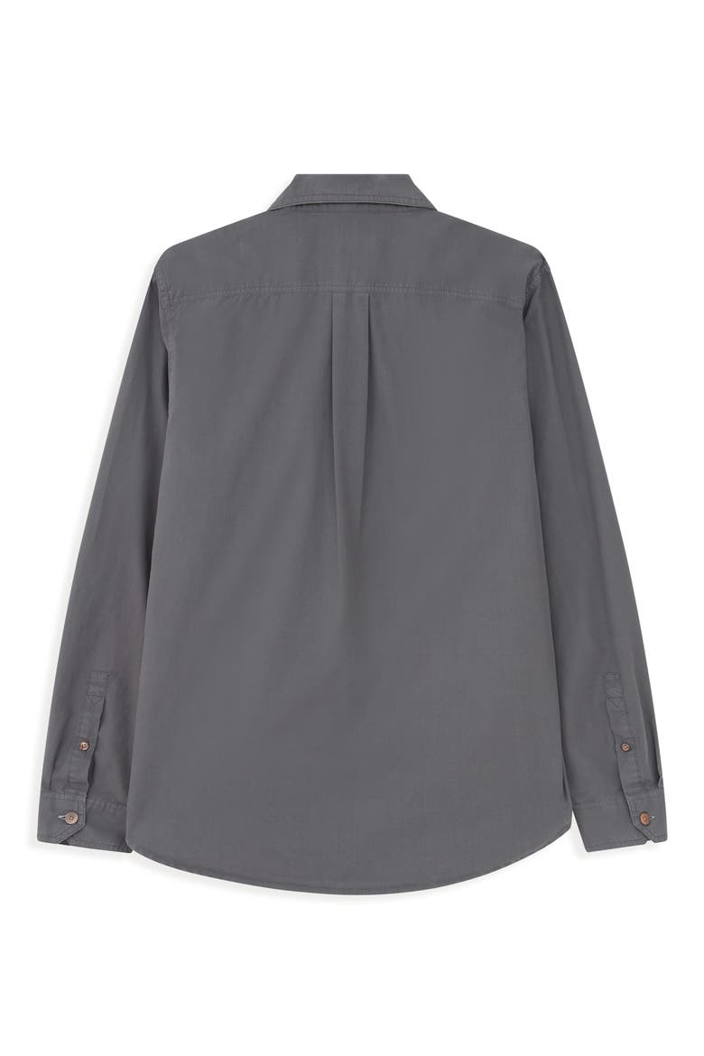 Casual Fit Organic Cotton Button-Up Shirt, Alternate, color, ANTHRACITE