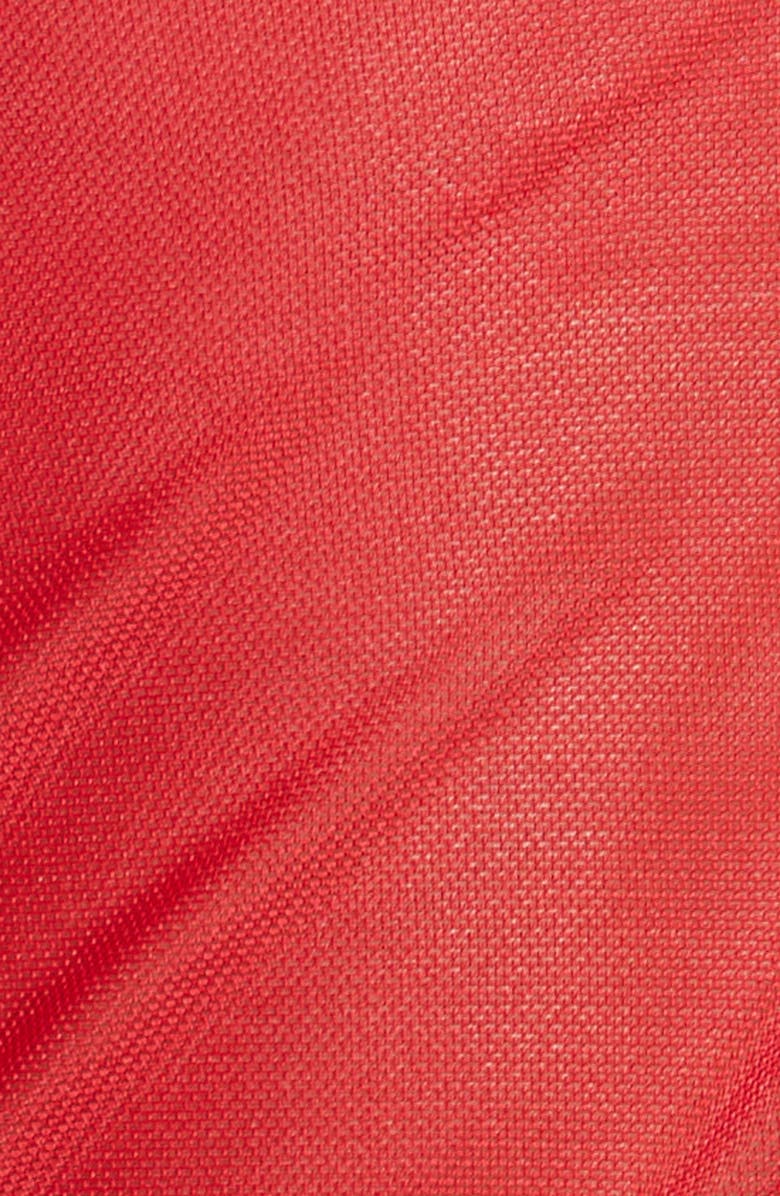 Coquette Lace & Mesh Longline Bralette & Boyshorts Set, Alternate, color, Red