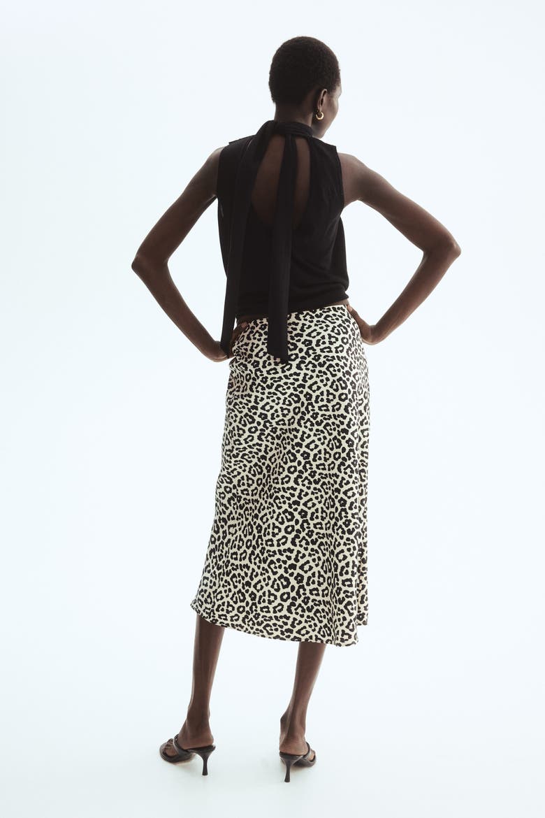 Midi Skirt, Alternate, color, Cream/leopard print